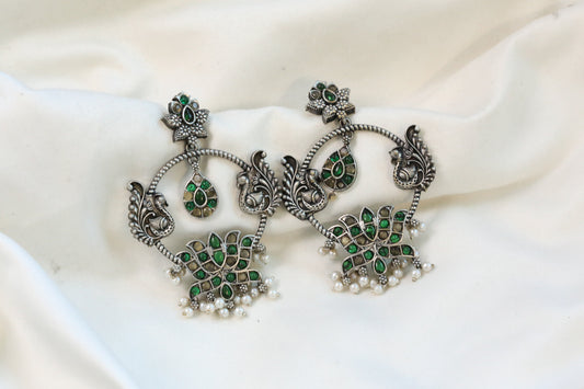 Zeenat Oxidized Chandbali