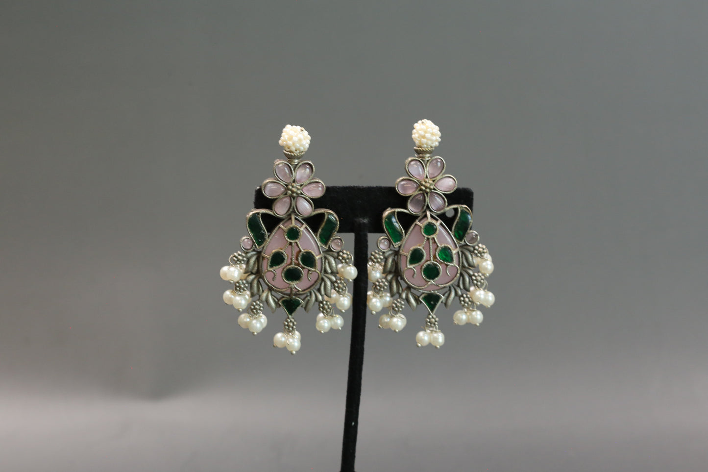Fusion Earrings - Pink Green
