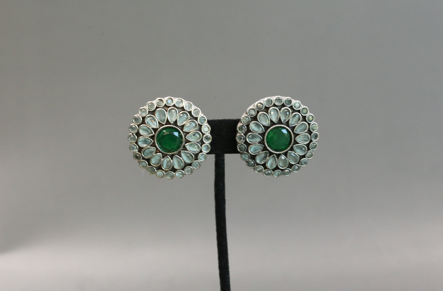 Mint Green Oxidized Studs