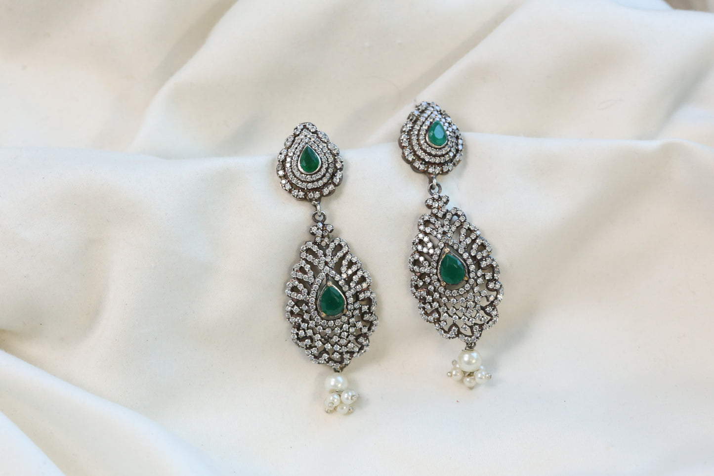 Chandini Oxidized CZ Earrings - Style 3
