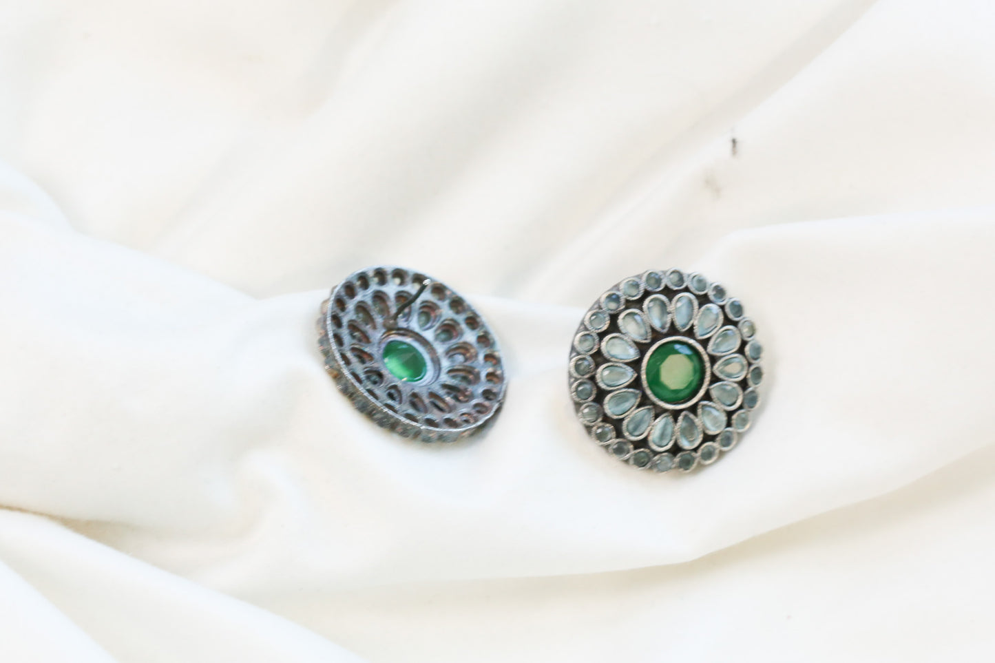 Mint Green Oxidized Studs