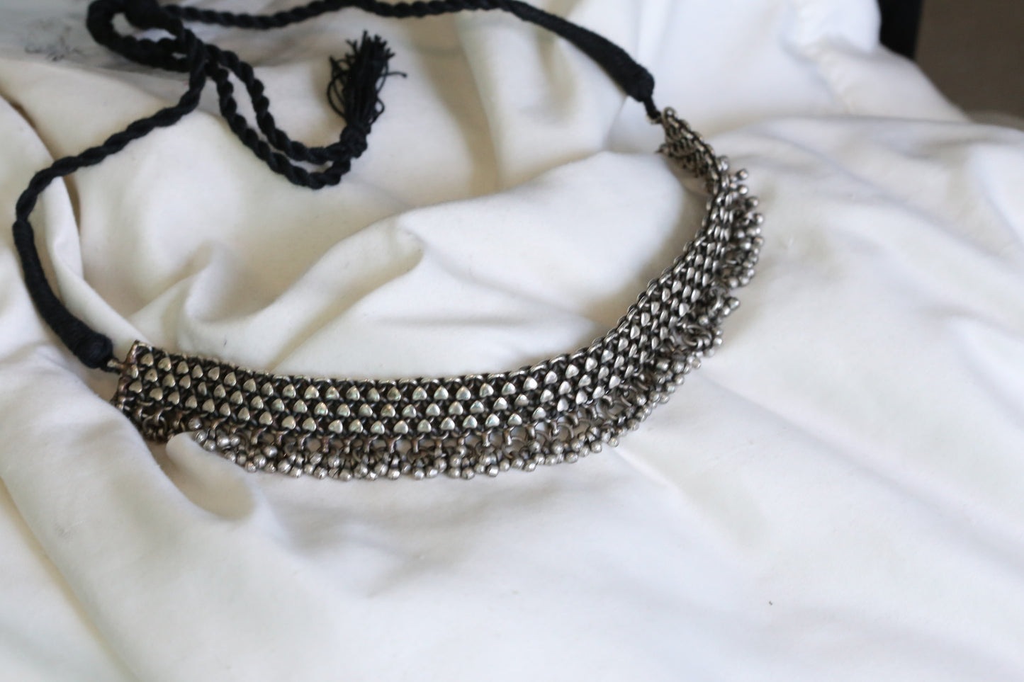 Oxidized Silver Looks Choker