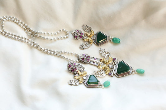 Dhara Dual Tone Doublet Set- Green