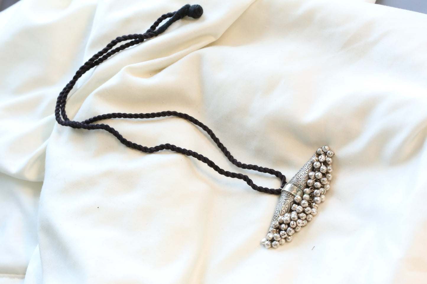 Black Thread Tabeez Pendant Necklace