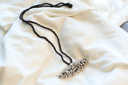Black Thread Tabeez Pendant Necklace