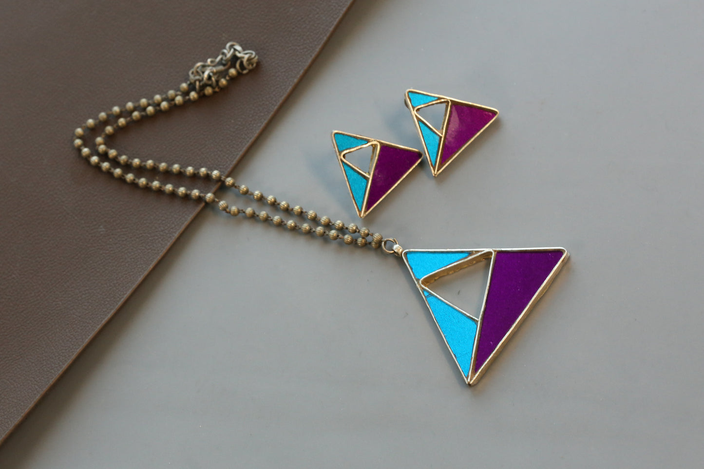 Contemporary Real Glass Pendant Set