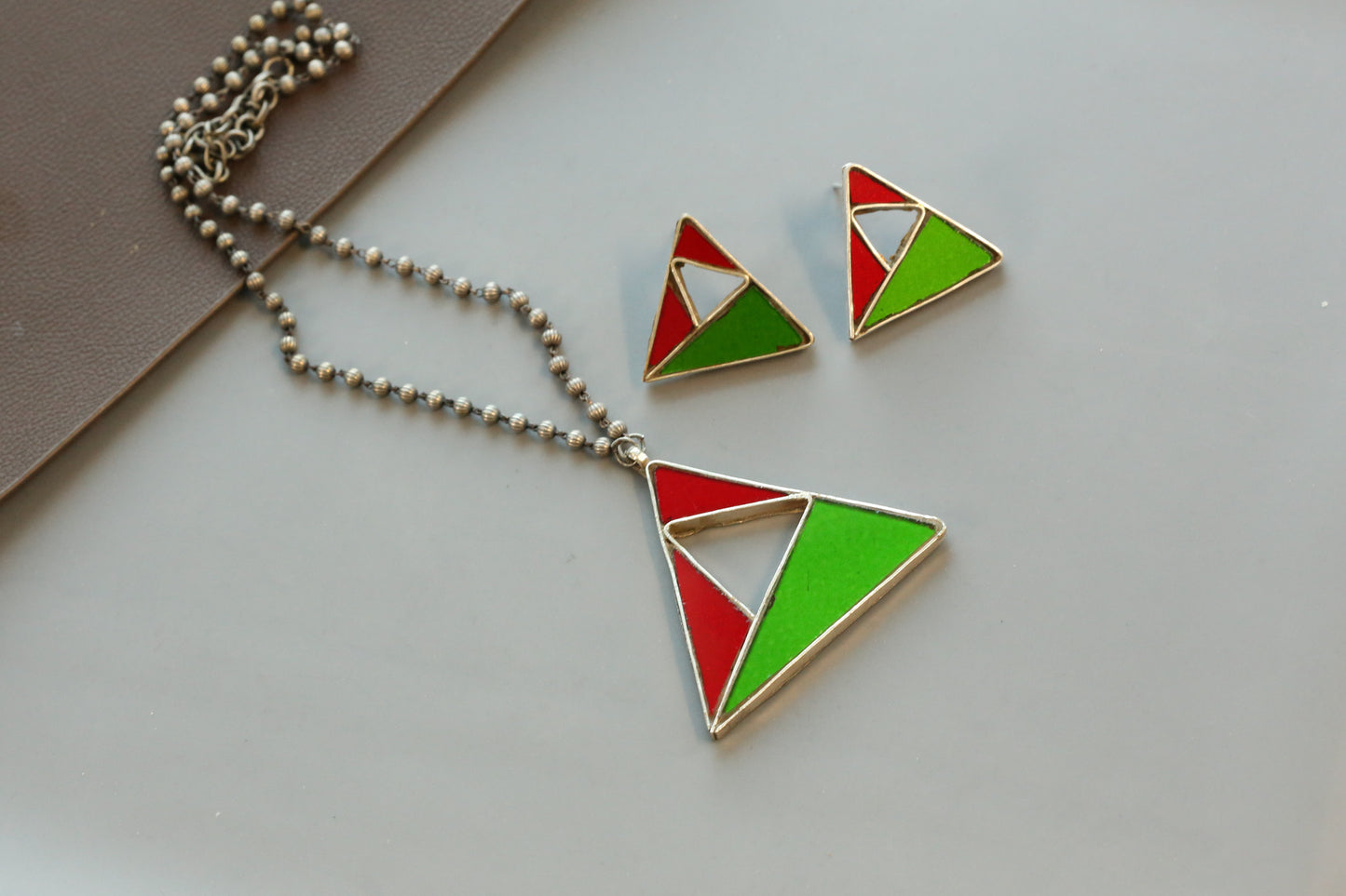 Contemporary Real Glass Pendant Set