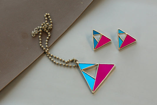 Contemporary Real Glass Pendant Set