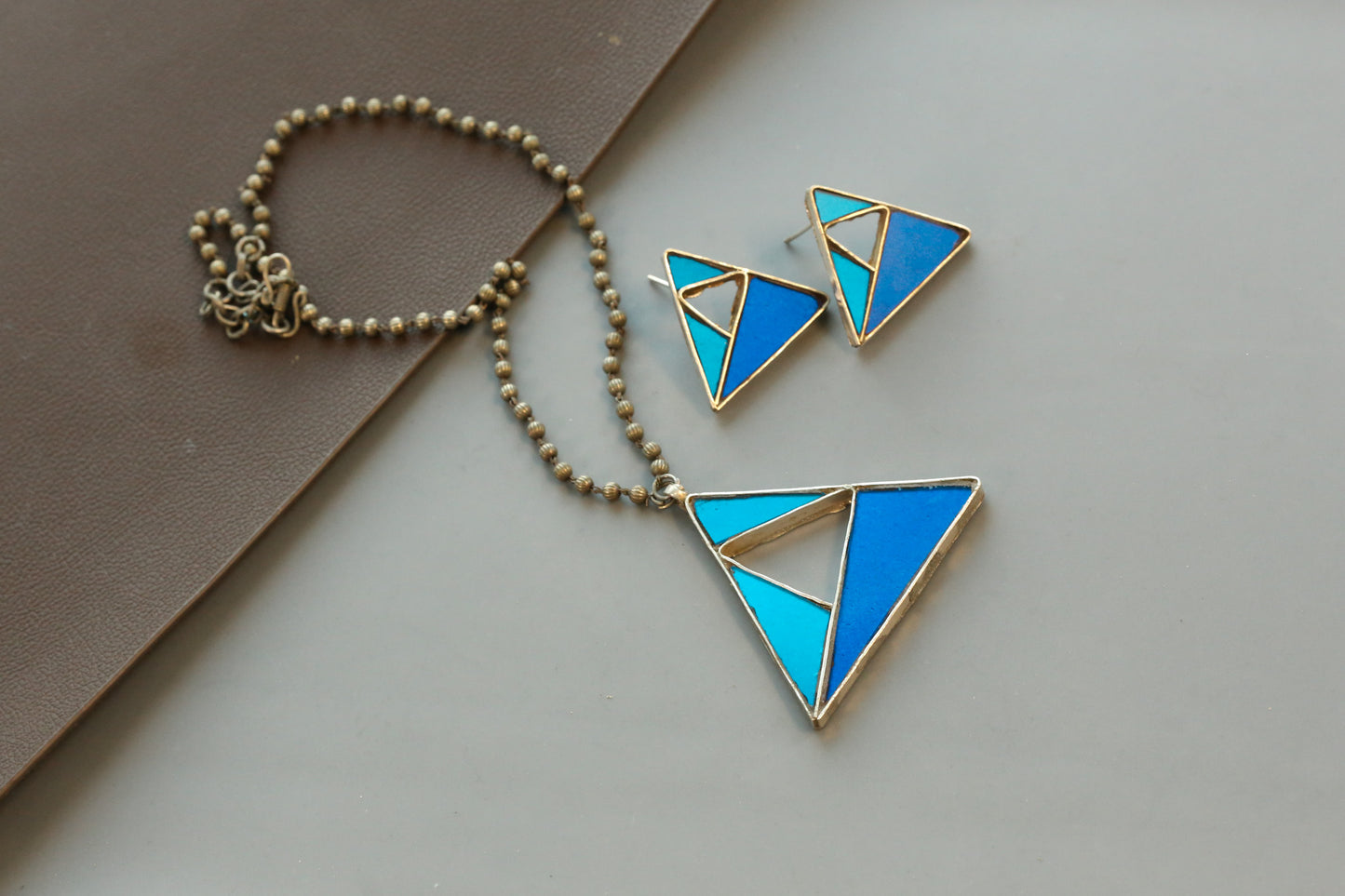Contemporary Real Glass Pendant Set