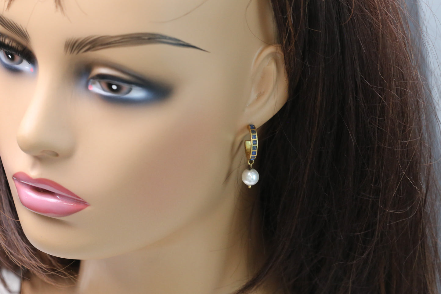 Suhana Small Vintage Gold Jadau Hoops