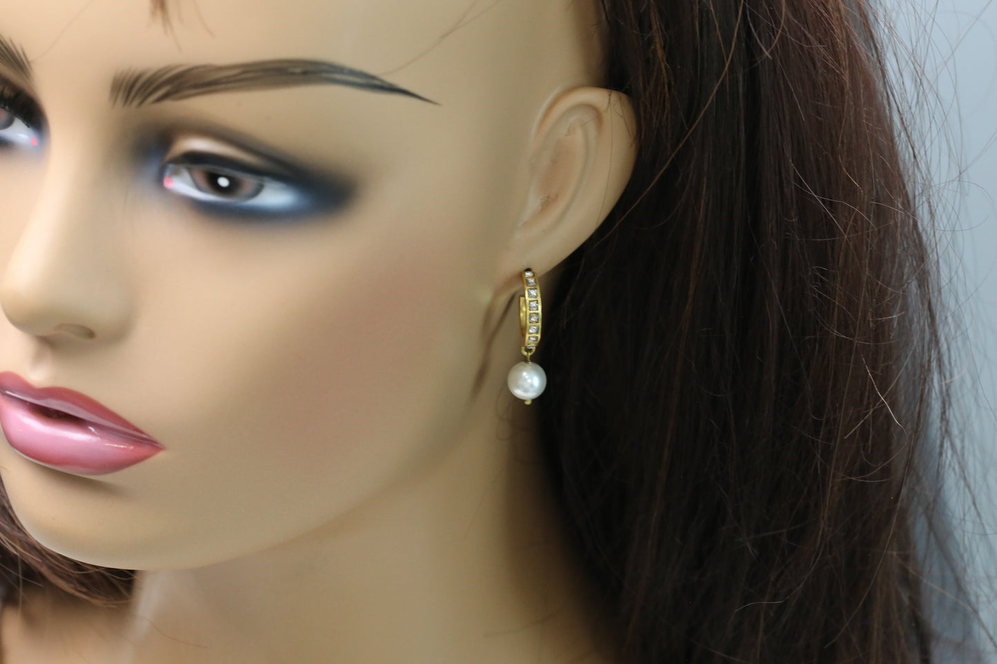 Suhana Small Vintage Gold Jadau Hoops