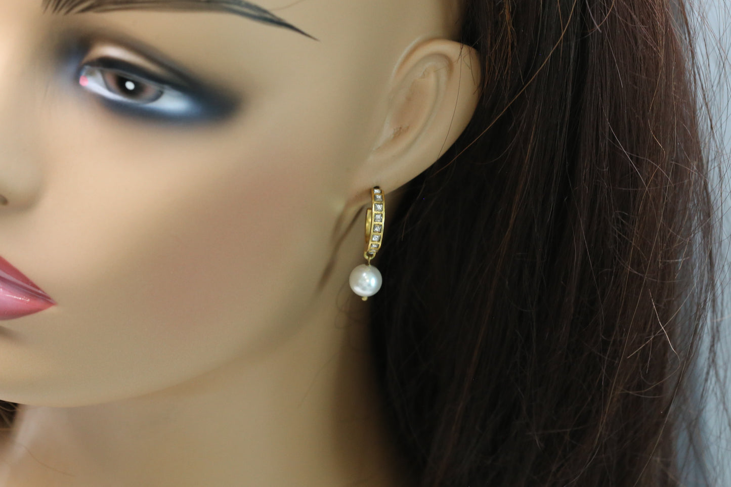 Suhana Small Vintage Gold Jadau Hoops