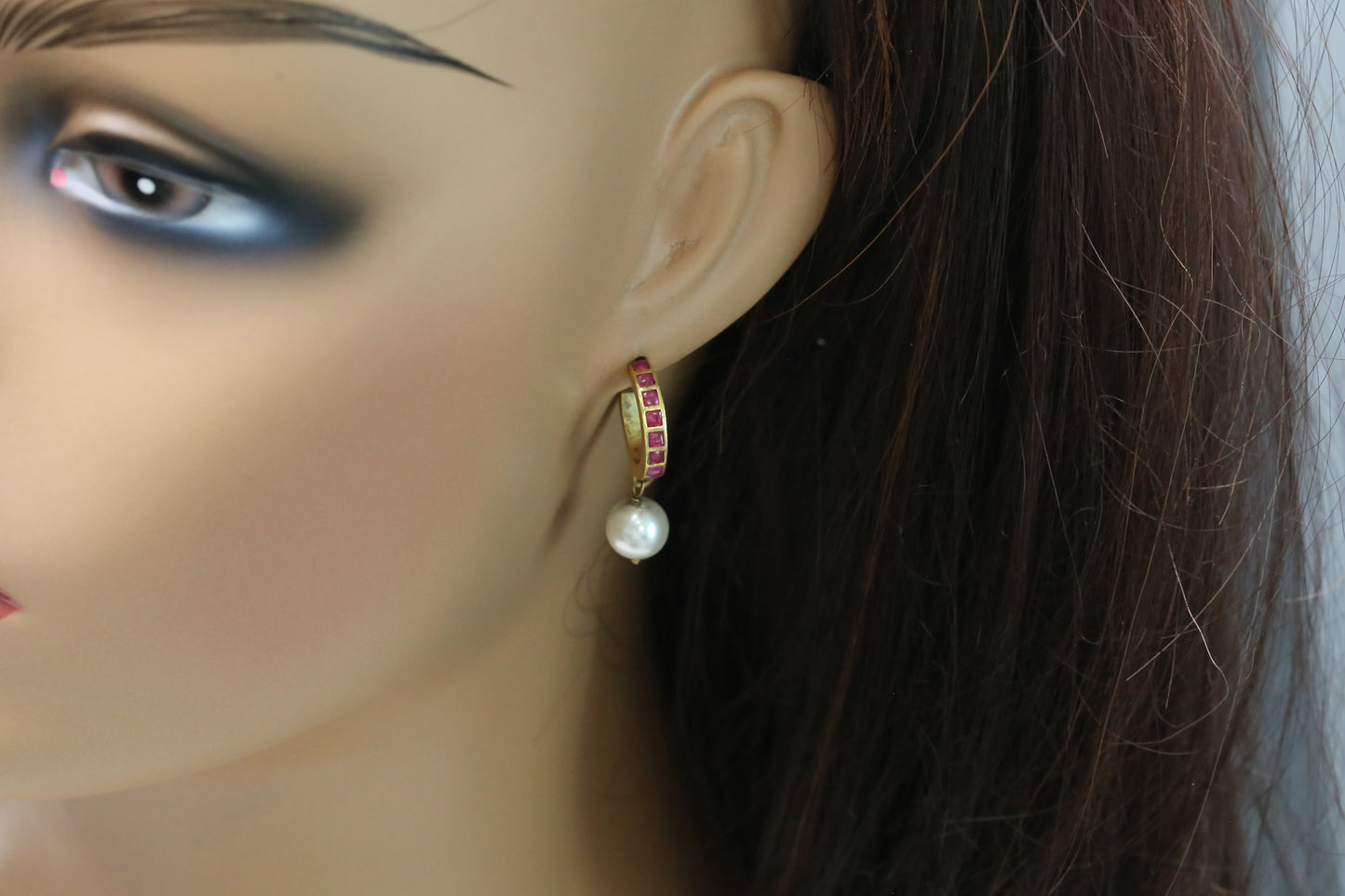 Suhana Small Vintage Gold Jadau Hoops