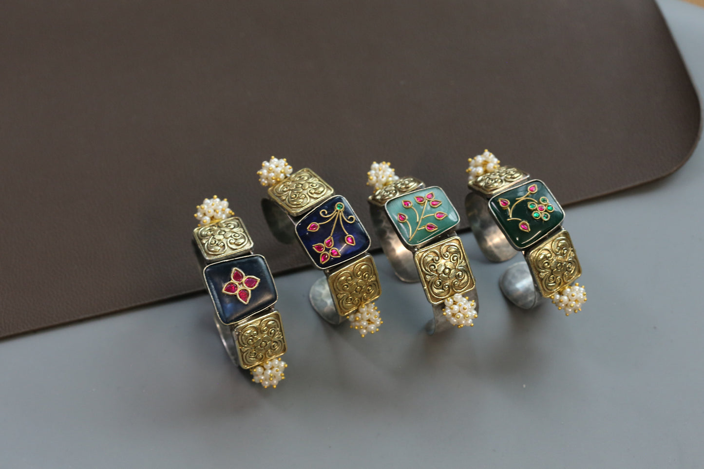Fusion Hammered Bangle Cuffs