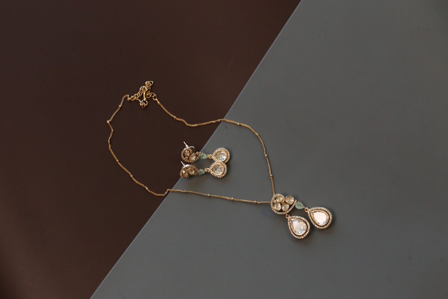Dainty Mint Pendant Set