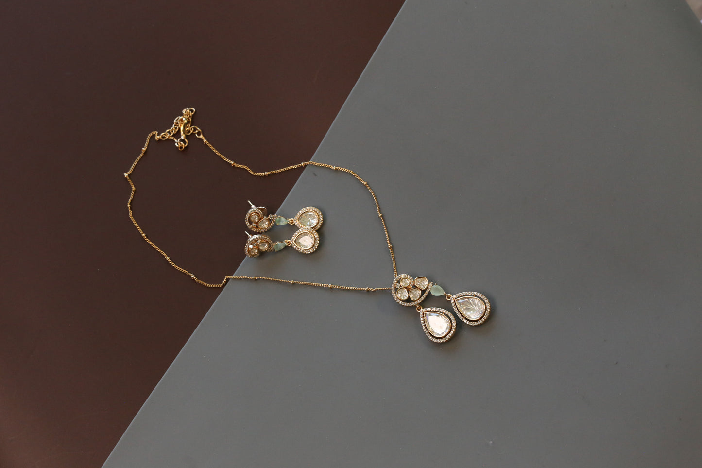 Dainty Mint Pendant Set