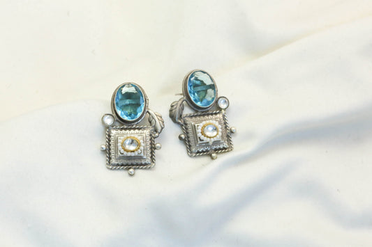 Kundan Fusion Earrings-  ABJOC-21