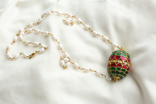 Freshwater Pearls & Jadau Pendant Necklace