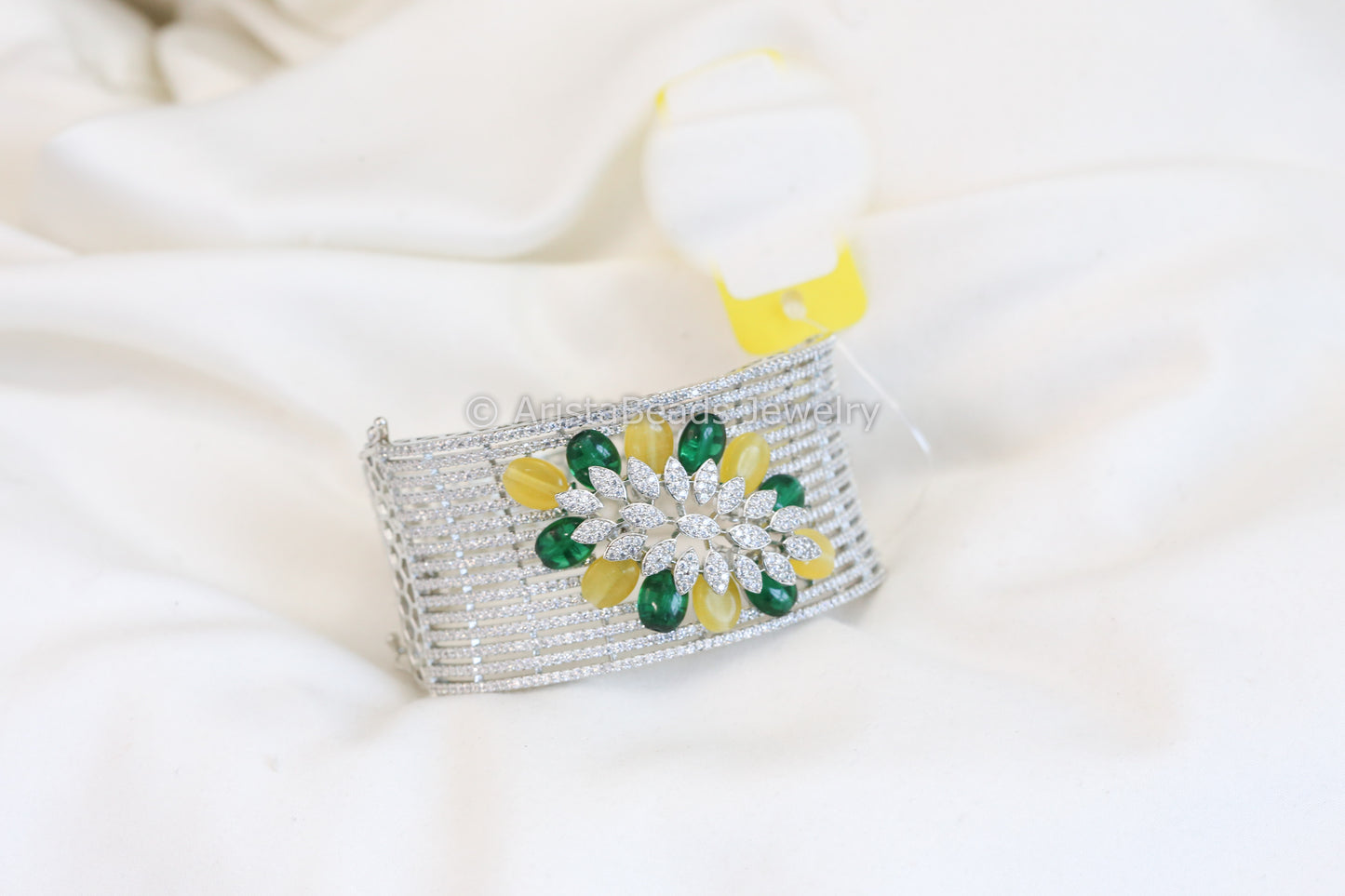 Boutique Collection CZ Bracelet (Openable)- Yellow