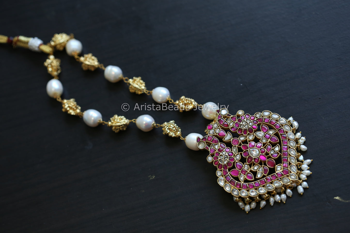 Real Jadau Necklace - Ruby