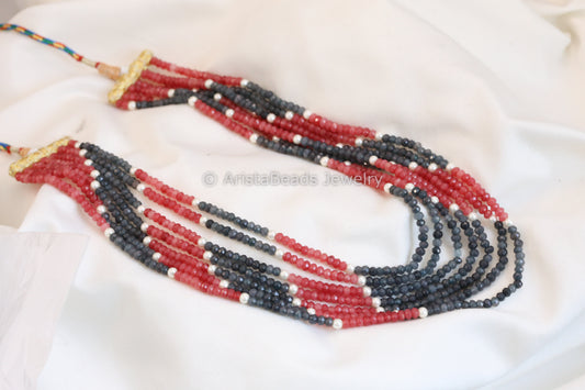 7 Strand Semiprecious Beads Necklace - Style 7