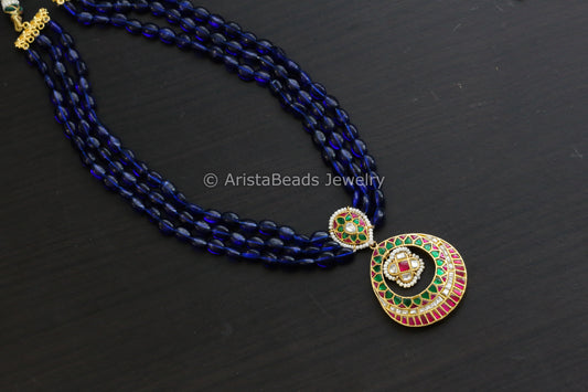Jadau Kundan Necklace - Blue