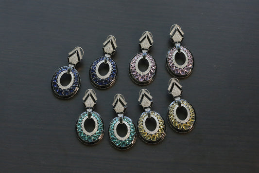 CZ Enamel Earrings