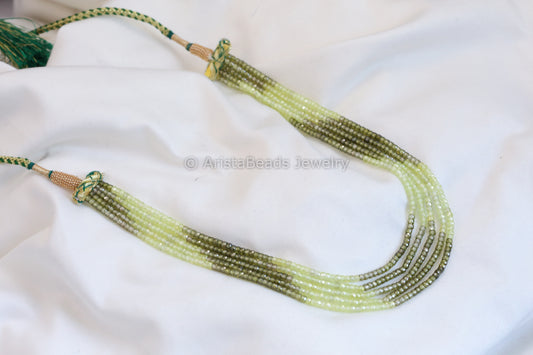 5 Strand Hydro Bead Necklace - Green