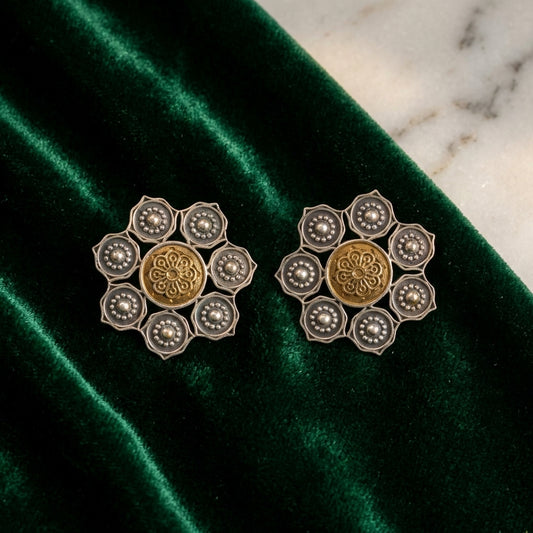 Oversized Dual Tone Studs