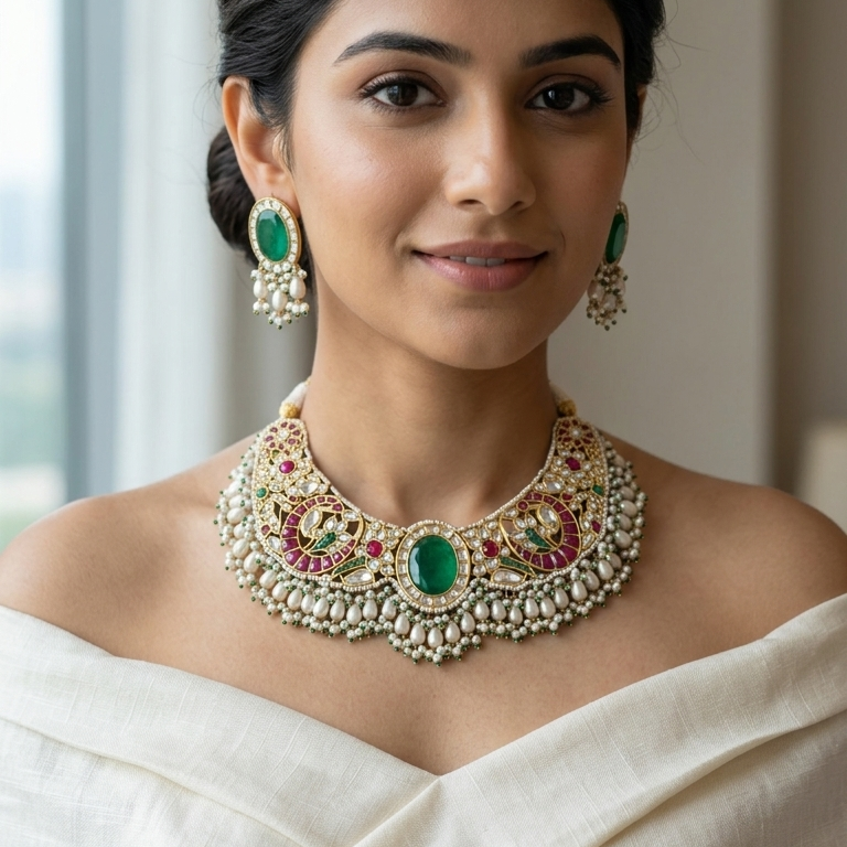 Kavya Designer Vintage Jadau Kundan Set