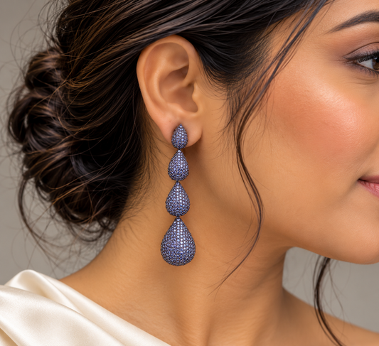Ishika Victorian Earrings - Lavender