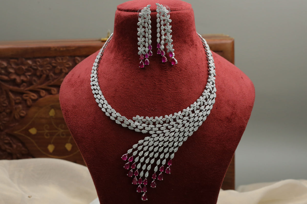 Jyoti Designer Micro CZ Necklace Set
