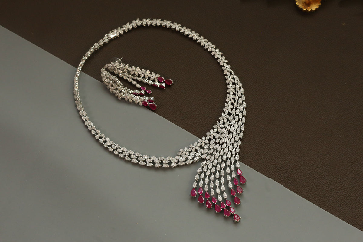 Jyoti Designer Micro CZ Necklace Set