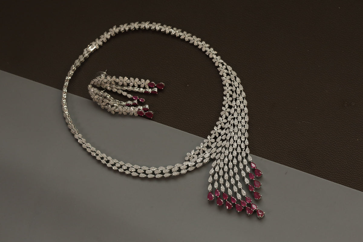 Jyoti Designer Micro CZ Necklace Set