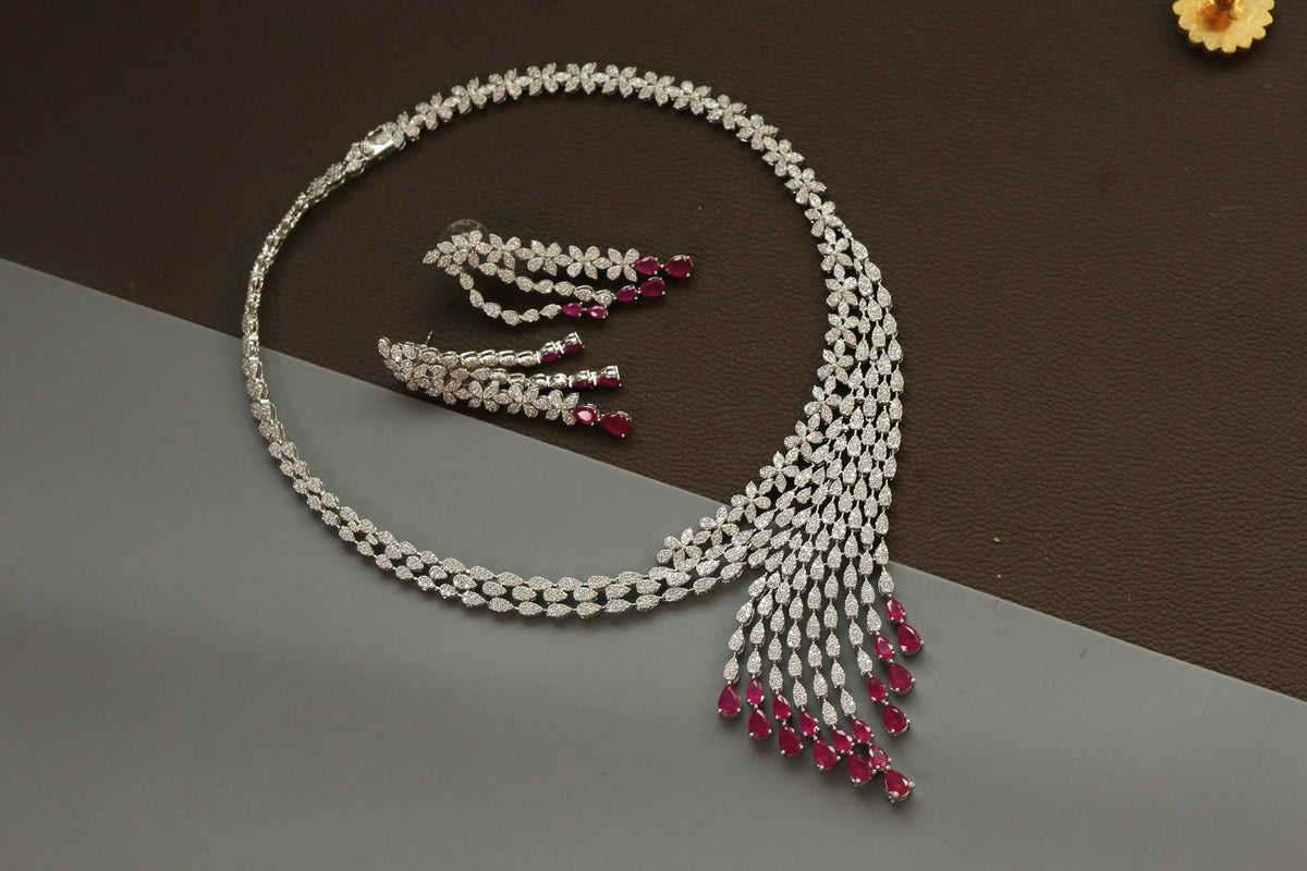Jyoti Designer Micro CZ Necklace Set
