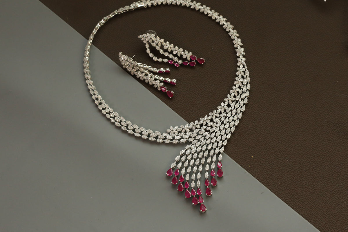 Jyoti Designer Micro CZ Necklace Set