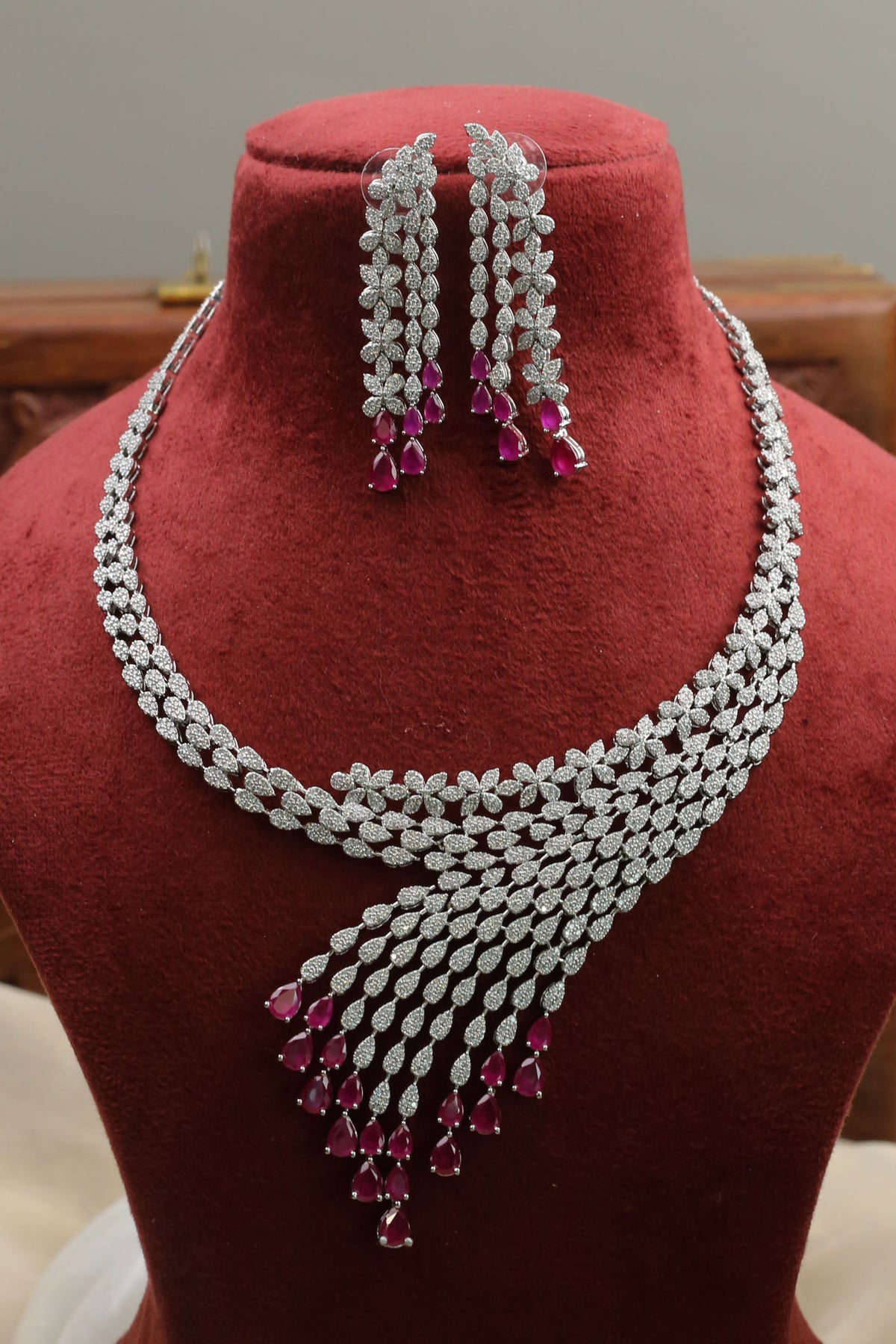 Jyoti Designer Micro CZ Necklace Set