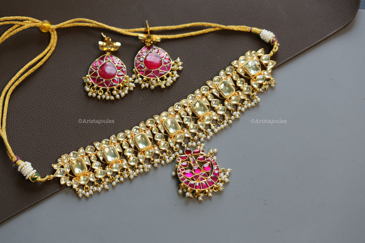 Takkar Kundan & Pachi Kundan Fusion Set