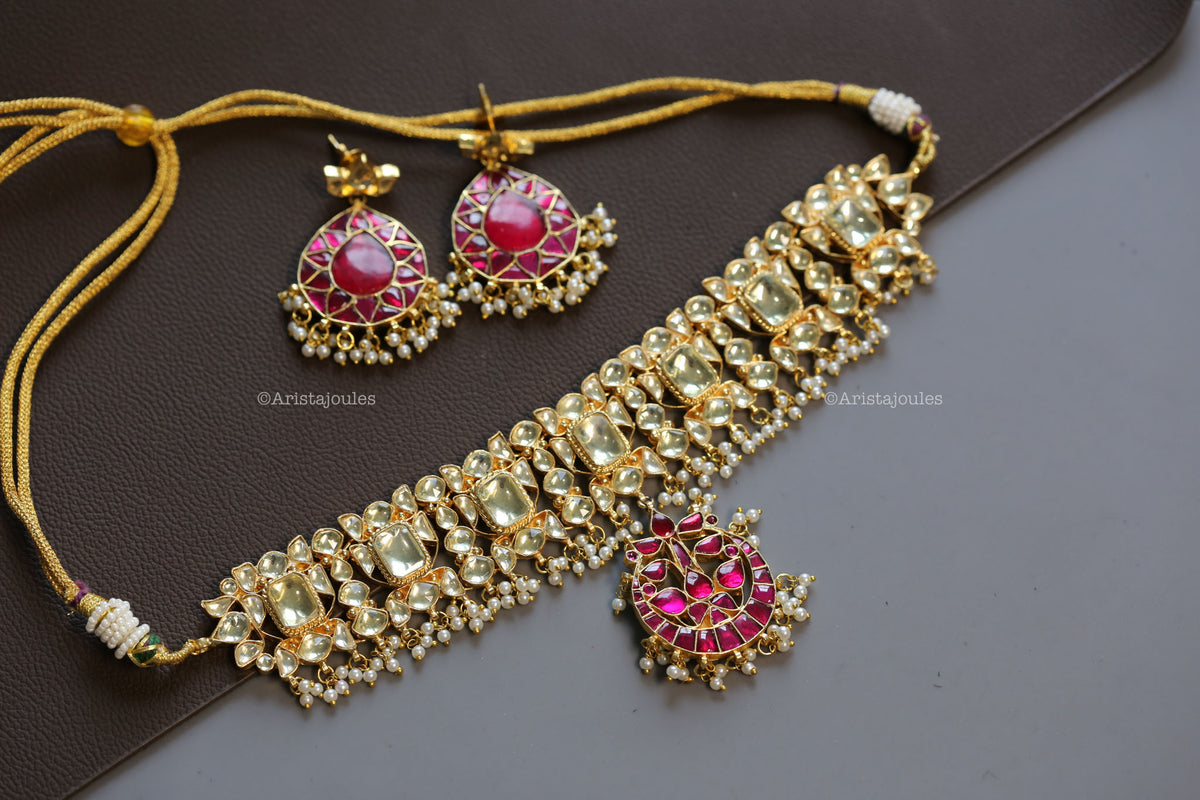 Takkar Kundan & Pachi Kundan Fusion Set