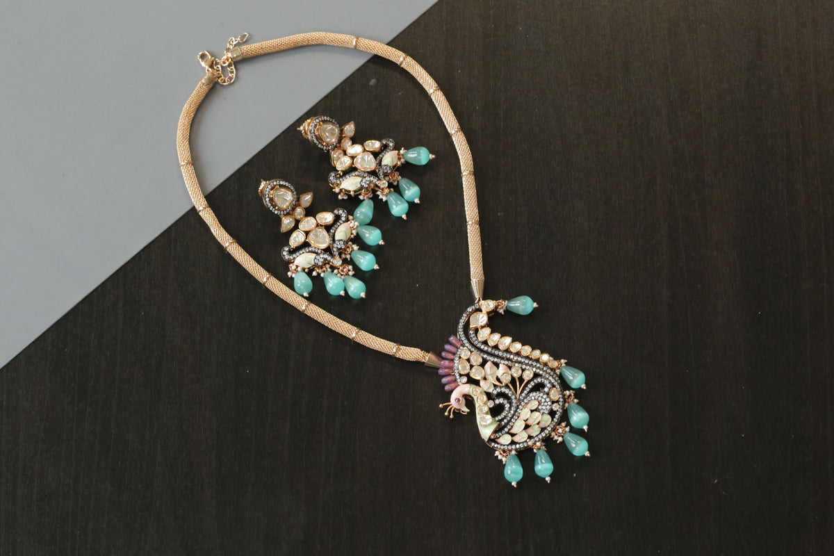 Yashika Enamel & LV Moissanite Set