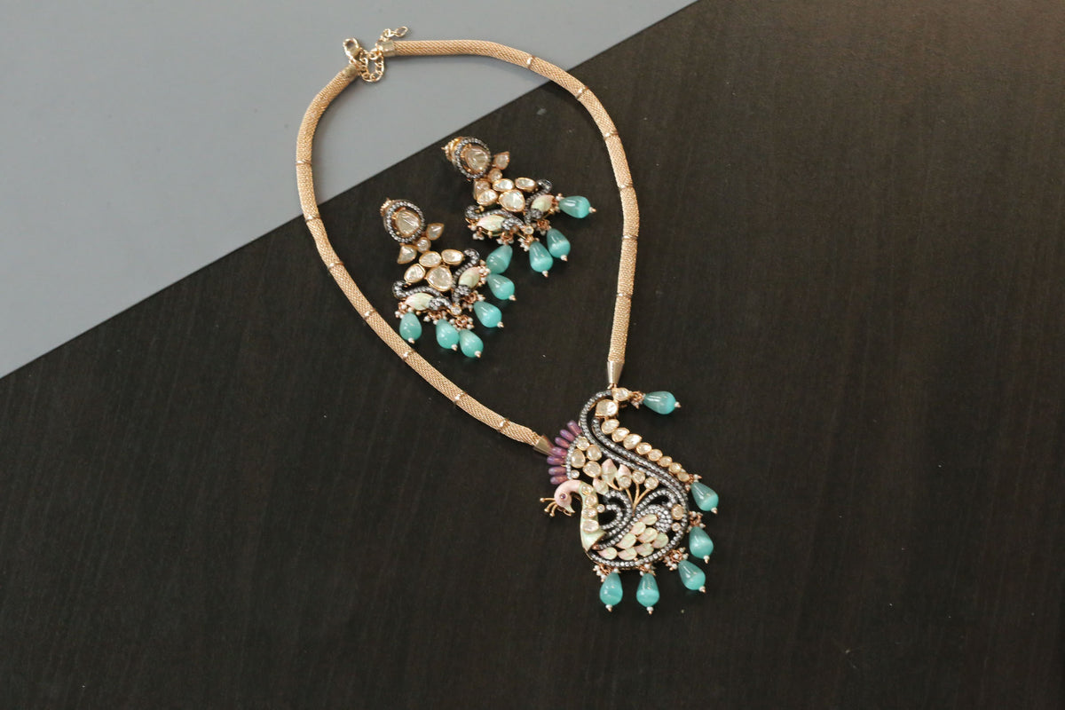 Yashika Enamel & LV Moissanite Set