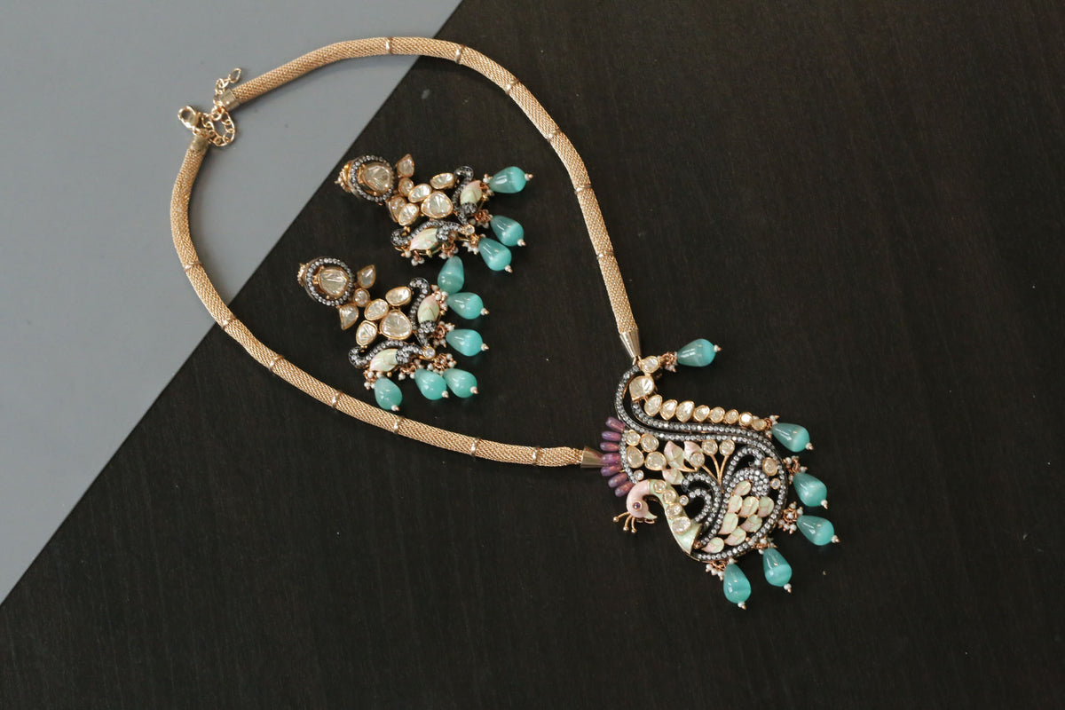 Yashika Enamel & LV Moissanite Set