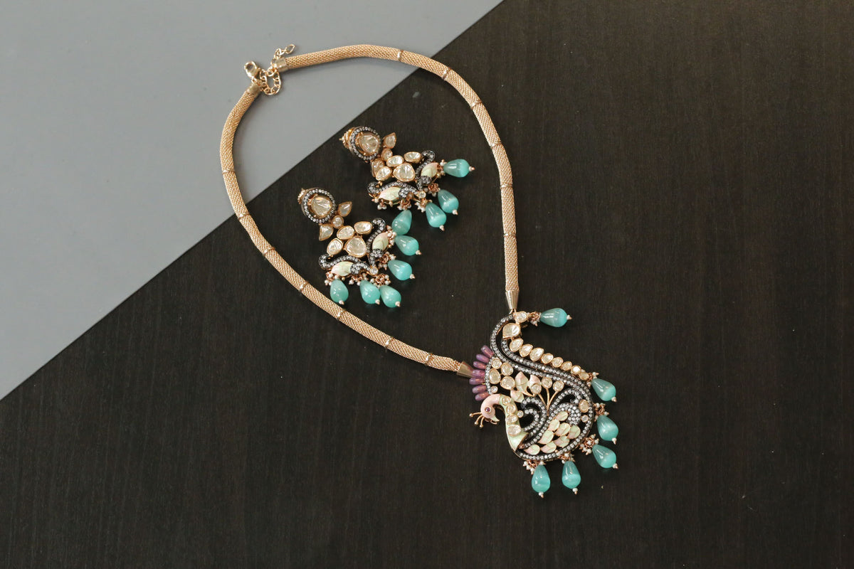 Yashika Enamel & LV Moissanite Set