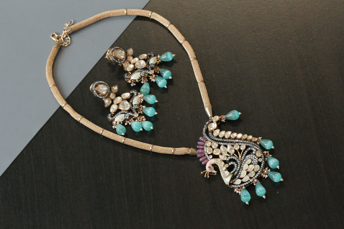 Yashika Enamel & LV Moissanite Set