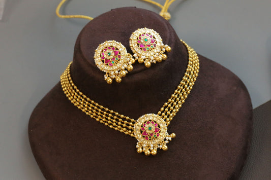 Next To Real Gold Look Sanchi Necklace Set