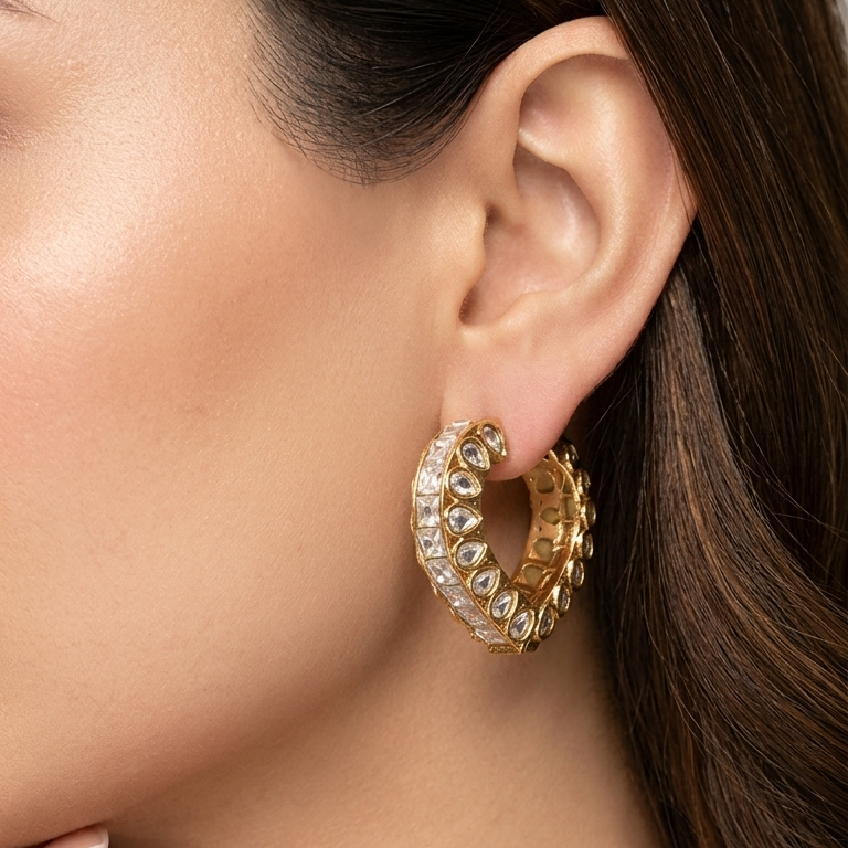 Classic Jadau Hoops