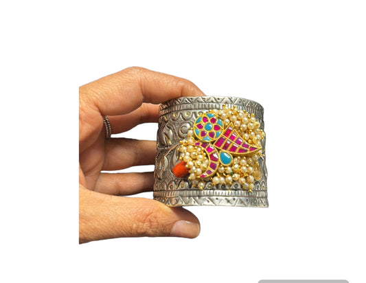 Designer Silver Look Alike Cuff