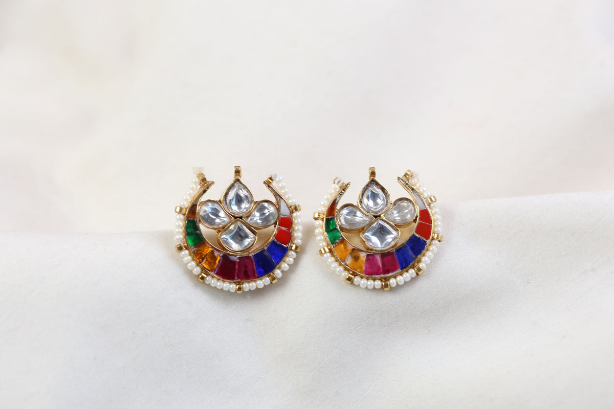 Navratana Jadau Kundan Studs