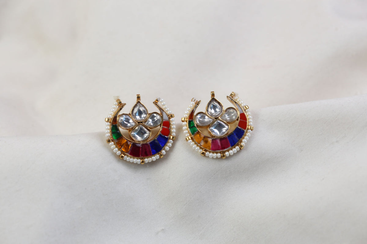 Navratana Jadau Kundan Studs