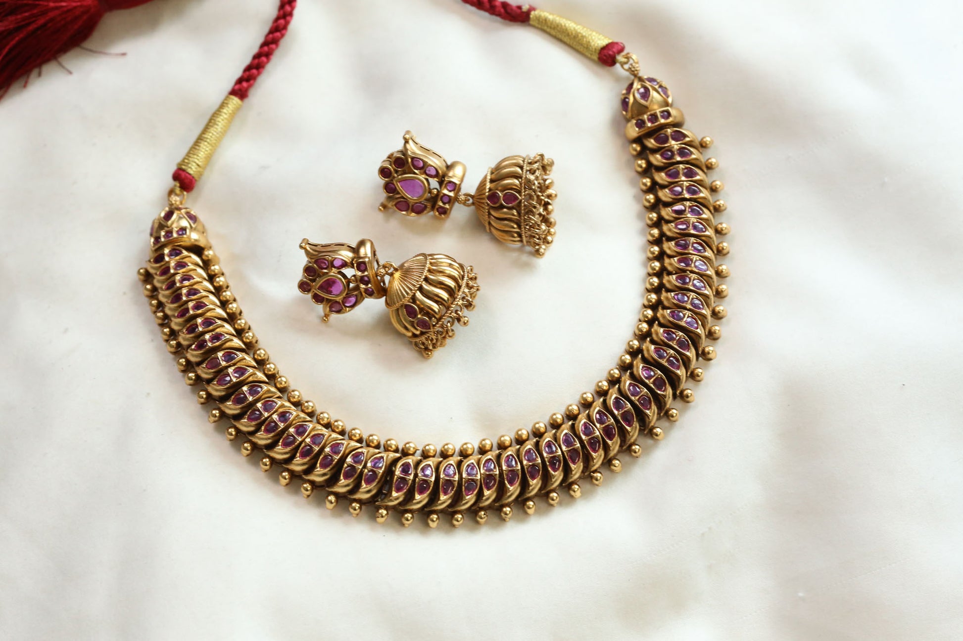 Sutlara Necklace Set - Ruby